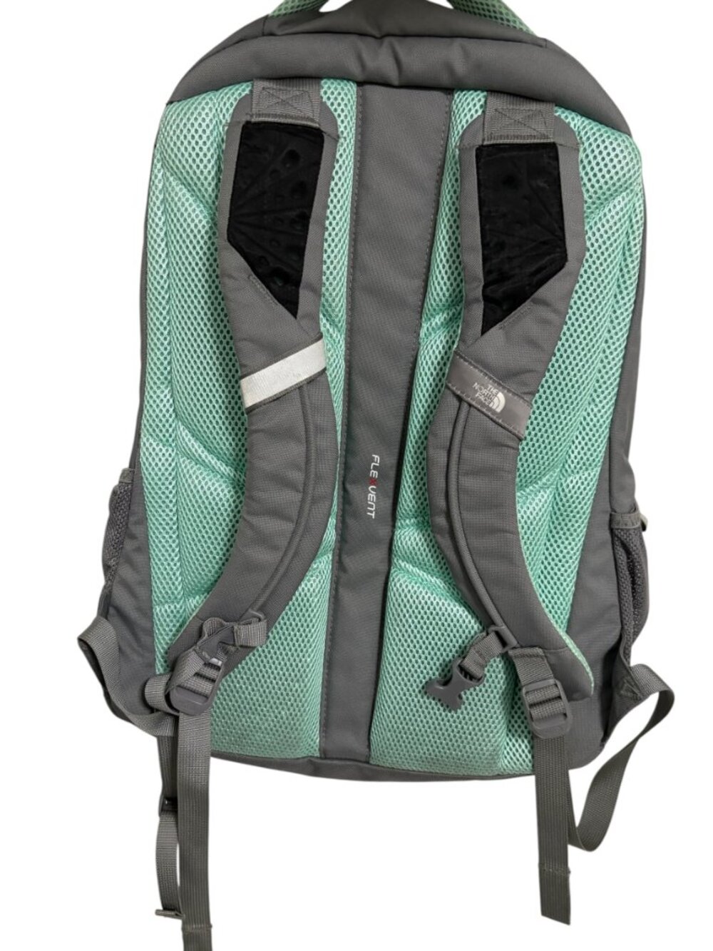The North Face Backpack Gray Green FlexVent Daypack Laptop Bag - Picture 8 of 8